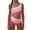 Pink, variant on One Piece Swim Suit for Toddler Girls Rainbow Stripe Color Block Hollow Out Strap Quick Dry Beach Swimwear