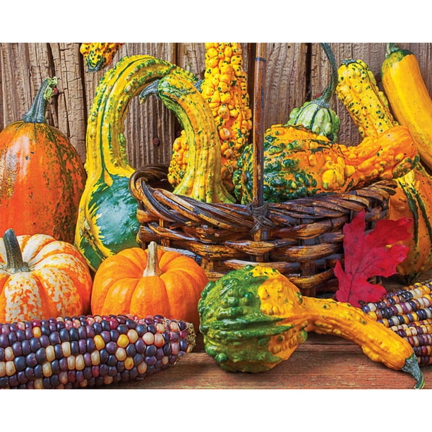 Cuadros Decorativos Cuadros Decorativos Diamante pintura otoño calabaza maíz cosecha 5D DIY Kit comp Tmvgtek embutido en tela