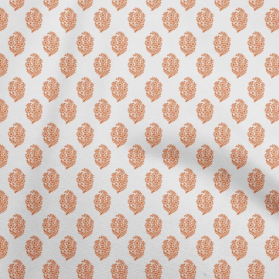 oneOone Cotton Jersey Orange Fabric Block Diy Clothing Quilting Fabric Print Fabric By Yard 58 Inch Wide-GW