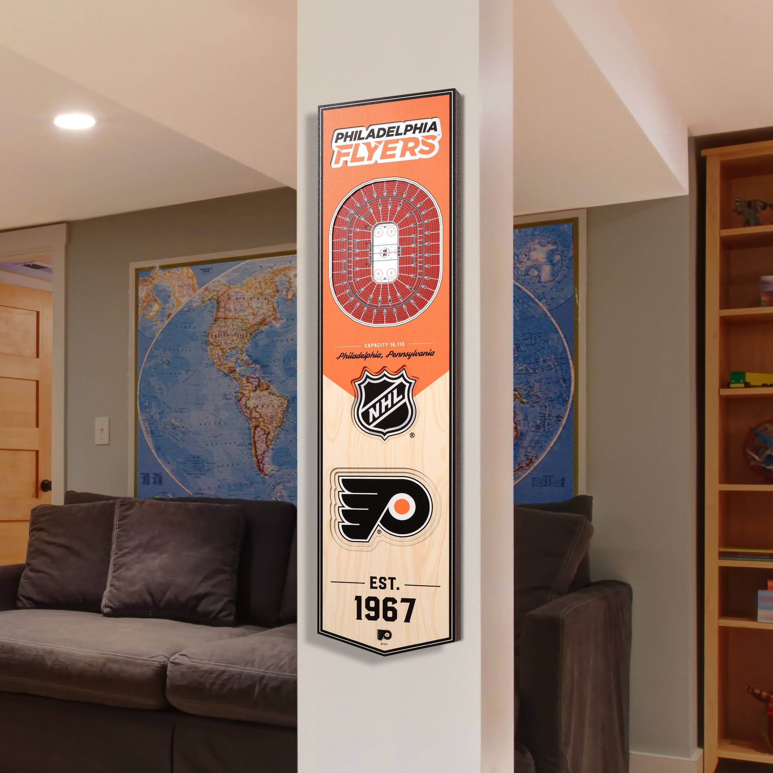 Flyers 8'' x 32'' 3D StadiumView Banner