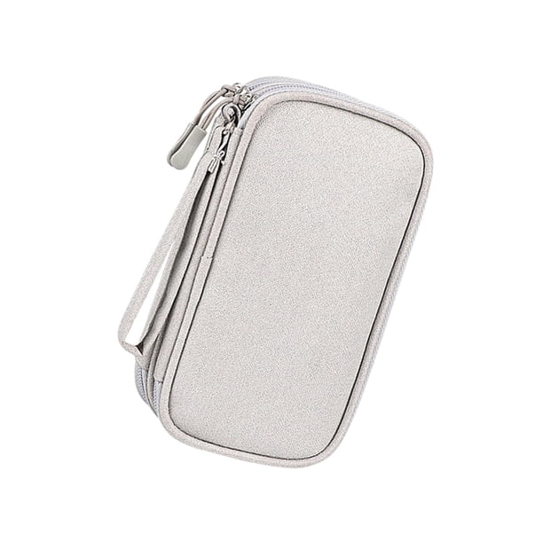 Matsuzay Organizador portátil de electrónica de viaje impermeable para Cable USB compacto y ligero Almacenamiento y organización del hogar Gris 19x11x5.5 cm