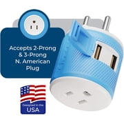 OREI Thailand Travel Plug Adapter with Dual USB - USA Input - Type O (U2U-18)