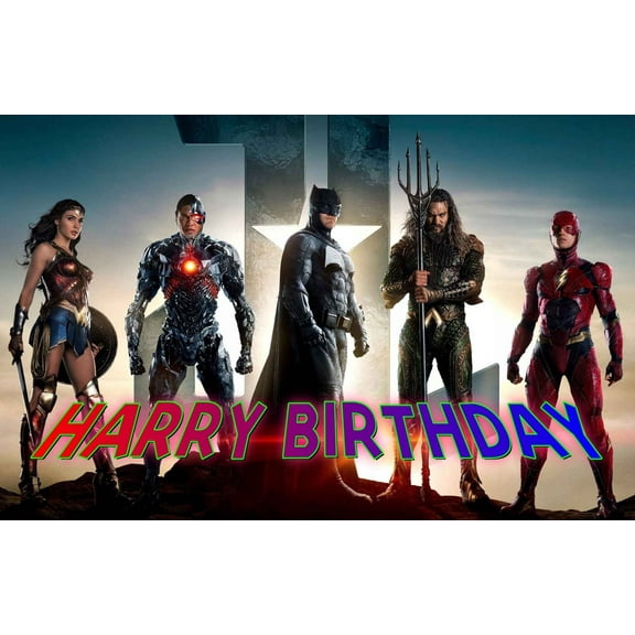 Batman Superman Birthday DC Anime Theme Backdrops Banner Birthday Party Decor Supplies,5.9x3.6ft