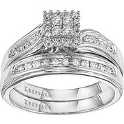 After All 1/4 Carat T.W. Certified Diamond 14kt White Gold Bridal Set