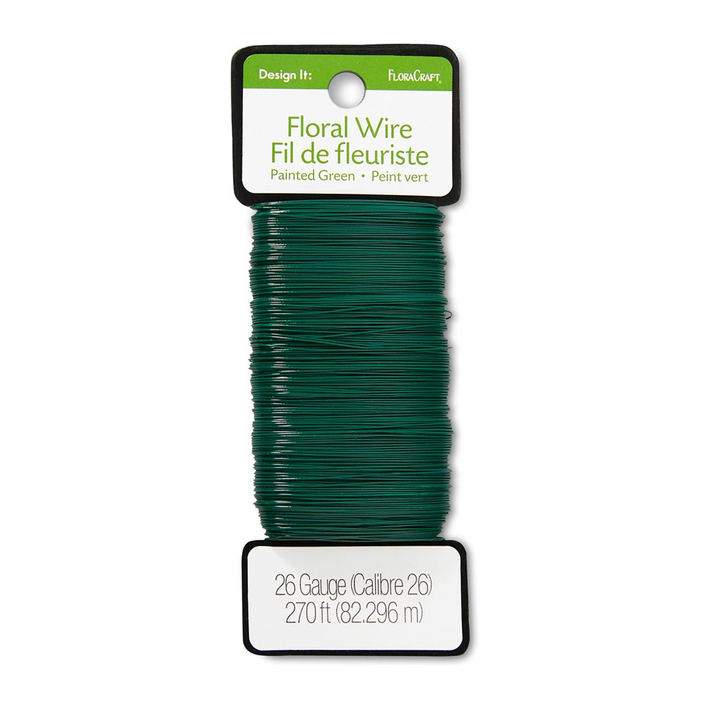 FloraCraft Design It 270' 26Gauge Green Floral Wire