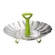 thumbnail image 1 of Cesta de vapor plegable ZHAOCHENG acero inoxidable con mango extensible anticaliente y pies antideslizantes, 1 of 5