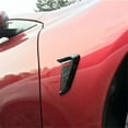 thumbnail image 5 of 2x Black Carbon Fiber ABS Car Front Fender Side Air Vent Cover Trim Sports Style, 5 of 5