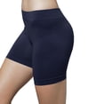 thumbnail image 3 of Womens Stretch Biker Bike Shorts Workout Spandex Leggings Tights Seamless Navy, 3 of 3