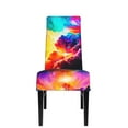 thumbnail image 2 of Dining Chair Back Cover, Water Washing, Disassembly Chair Sleeve Sliding Cover Protective Cover-Fantasy Five -color Six Smoke Pattern Chair Protectors Seat Covers, 2 of 8
