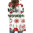 thumbnail image 5 of Guieoi Jackets for Women Clearance under $10.00 Ladies' Fashionable Christmas Printed Long Sleeved Cardigan Jacket Top Green Black*Friday/Cyber*Monday Clearance, 5 of 6