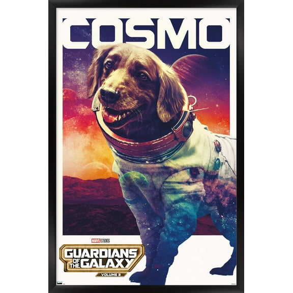 Marvel Guardians of the Galaxy Vol. 3 - Cosmo One Sheet Wall Poster, 22.375" x 34" Framed