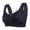 Black, variant on Bras Solid Simple for Women No Underwire Front Closure Comfort Wireless Snap Closing Bra Black 46