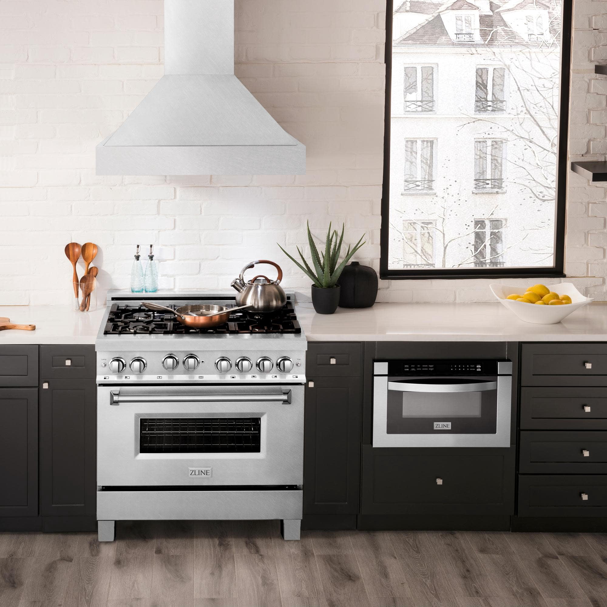 ZLine 8654C36 Snow Finish Range Hood With Copper Shell