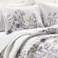 thumbnail image 4 of Tanisha Reversible Quilt Gray/Purple 3Pc Set King, 4 of 11