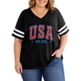 thumbnail image 5 of SIYUDAN Women 250th Anniversary Shirt Plus Size V Neck Short Sleeve Independence Graphic Tshirts Shirts for Women Womens T-Shirts, Size XXL, 5 of 5