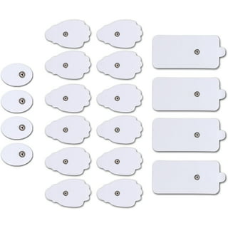 20-Pack TENS Unit Replacement Pads, Long-Lasting Snap Electrodes for 50  Times of Use per Pad, AVCOO Latex-Free TENS Pads Set Compatible with TENS  EMS