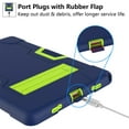 thumbnail image 3 of SaniMore Hybird Case for Samsung Galaxy Tab A8 Case 10.5" 2022 SM-X200/X205, Rugged Heavy Duty Protective Case Hidden Kickstand Dual Angle Stand Shockproof Anti-drop Case, Navy+Green, 3 of 7