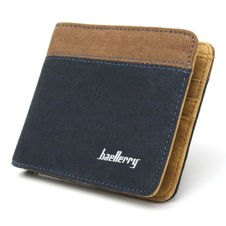 Pocket Billfold - Mens Wallet Slim Front Pocket Wallet Billfold Purse RFID Blocking with 3* card slots,2*receipt position, 2* money position, 1* ID windows.,Grey color
