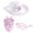 PK2, variant on Hat with Bandana and Heart Glasses for Women Girls Cowboy Accessory Enhancing Western Style Pink