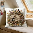 thumbnail image 2 of DefiDgd 18x18inch Vintage Animal Decorative Pillow Cover,Short Lint Rustic Animal Floral Design for Bed Indoor and Outdoor Sofa Living Room Bedroom Home Decoration(L), 2 of 6