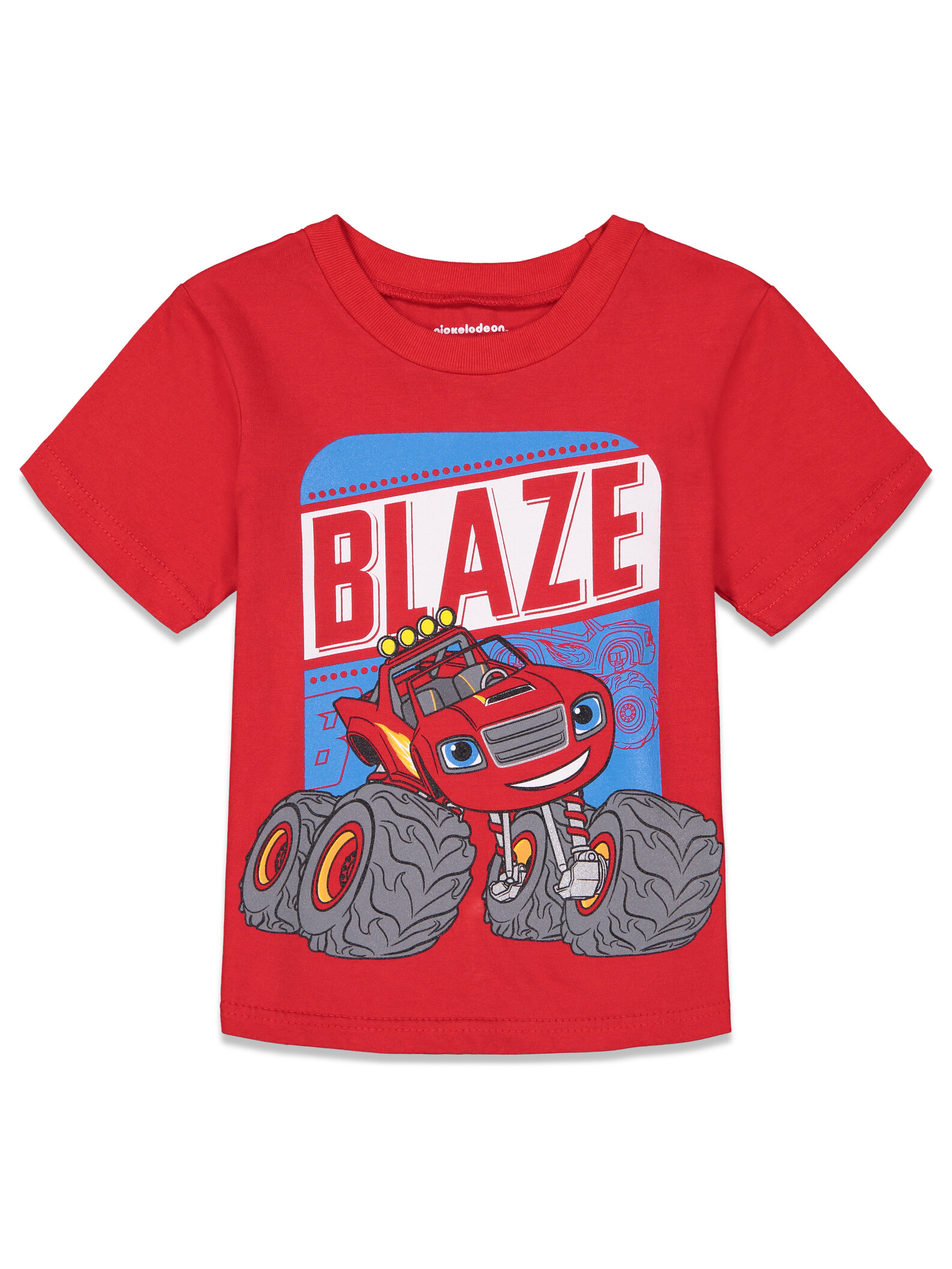 Blaze and the Monster Machines Little Boys Graphic T-Shirt Mesh Shorts Outfit Set Red / Black 6 - image 2 of 5