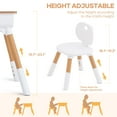 thumbnail image 5 of Naipo Adjustable Toddler Table and Chair Set with Drawer and Basket, Kids Furniture for Reading, Drawing, Eating, Preschool, Ages 3-8, White, 5 of 11