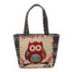 thumbnail image 3 of Bolsa de lona Bolsa de almuerzo Reutilizable Estilo vintage Estética con bolsillo interior Bolso de mano bordado para vacaciones Fiesta en la playa Yinane  bolso de mano de lona, 3 of 8