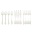 thumbnail image 2 of 12x / Set Cubiertos De Plástico Desechables Cubiertos De Cubiertos Tenedor De Cuchillos Blanco, 2 of 9