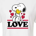 thumbnail image 3 of Peanuts - Love Snoopy Woodstock - Juniors Cropped Graphic T-Shirt, 3 of 6