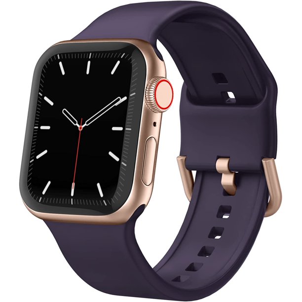 Correa deportiva compatible con correas de Apple Watch de 49 mm, 45 mm, 44 mm, 42 mm, 41 mm, 40 mm, 38 mm, correa de repuesto de silicona suave con cierre clásico para iWatch Series 9 Ultra SE 8 7 6 5