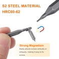 thumbnail image 4 of Uxcell 3 piezas de punta de destornillador Torx T1 5/32" Hex Magnético Estrella de 6 Puntos Cabeza de Acero S2, 4 of 6