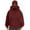 Wine, variant on Aoiroe Men's Balaclava Hoodie Half Zipper Jacket Double Hooded Sweatshirt Wind Resistant Athletic Coat Black L