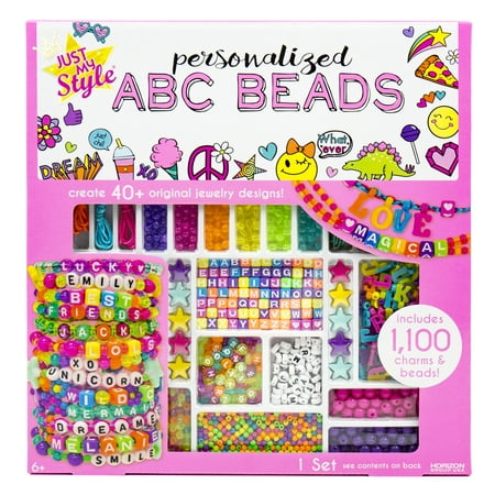 Just My Style Personalized ABC Beads, Includes 1000+ (Best Jewelry Making Kit For Beginners)