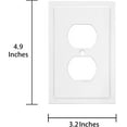 thumbnail image 3 of FrostHike Plaque Murale Décorative de Bord Moderne, Couvercle de Sortie de Plaque d'Interrupteur, Alliage de Zinc Solide Durable (Simple Recto Verso 2 Pa, Blanc), 3 of 5