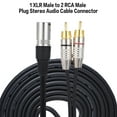 thumbnail image 2 of 3M 1 XLR to 2 RCA Male Plug Stereo Audio Cable Connector Y Splitter Wire Cord 1, 2 of 6