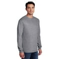 thumbnail image 2 of Gildan Men's Heavy Cotton Long Sleeve T-Shirt, 50/50 cotton/polyester, Adult T-Shirt, Classic fit Tee, Graphite Heather, XL, 2 of 5