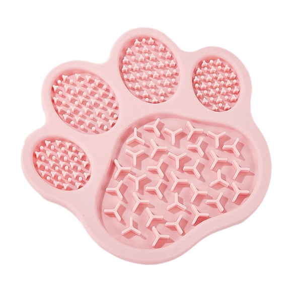 Almohadilla para lamer para perros, comedero lento, versátil, para entrenamiento, con ventosa, portátil Rosa