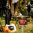 thumbnail image 3 of Kurmntregon Halloween Yard Sign With Stake Pumpkin Patch Scary With Ghost Boo Party Rustproof Neighborhood Aluminium Street Business Home Farm Garden Porch Decor Outside Outdoor Lawn 8x12inch, 3 of 7