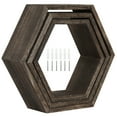 thumbnail image 6 of NEX Rustic 3" x 15" Dark Brown Floating Shelf Set of 3, 6 of 7