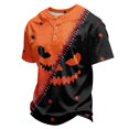 thumbnail image 6 of Halloween Shirts for Men Short Sleeve T-Shirts Pumpkin Bat All Over Pumpkin Print Novelty Spooky Holiday Tops Saffron 3XL, 6 of 7
