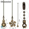 thumbnail image 4 of Deago 6PCS 12 Inch Ceiling Fan Pull Chain Extender Pull Chains Extension Fan Pull Chain Pendant Ornament with Ball Fan Chain Connector (Black), 4 of 9