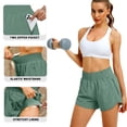 thumbnail image 5 of Rosvigor Womens Athletic Shorts High Waisted Running Shorts Gym Workout Shorts with Pockets, 5 of 7