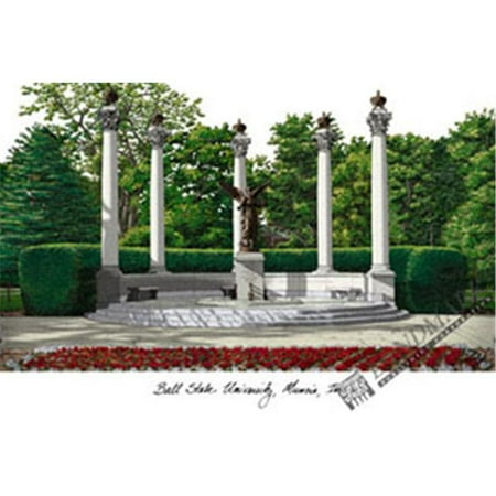 Ball Lithograph - Ball State University Campus Images Lithograph Print