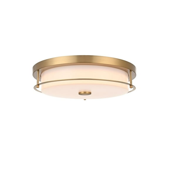 Living District Kolson 16 Inch Led Flush Mount In Satin Gold