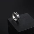 thumbnail image 3 of YAZI Stainless Steel Spinner Rings Fidget Band Rings Moon Star Flower Butterfly Anxiety Rings for Women Men, 3 of 13