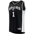 thumbnail image 2 of Men's Fanatics Victor Wembanyama Black San Antonio Spurs  Fast Break Replica Jersey - Icon Edition, 2 of 3