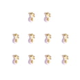 thumbnail image 1 of LNGOOR 10pcs Christmas Santa Snowman Alloy Rhinestone Nail Art Stickers Manicure Decor, 1 of 5