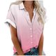 thumbnail image 1 of Pantalones Cortos para Mujeres Sexy Moda Casual Cómodo Manga Corta Bolsillo Botón Blusa Camiseta, 1 of 5