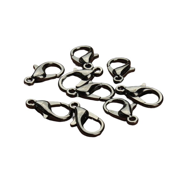 Guardurnaity 100 piezas collar hebilla de aleación de zinc surtido tobillera gancho a presión surtido Kit Clip joyería fabricación DIY artesanía Ropa, zapatos y accesorios Miscelánea Negro Plata Guardurnaity AP016201-04B