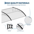 thumbnail image 3 of Acekid Outdoor Door Awning Canopy with Sturdy Plastic Steel Bracket, UV/Rain/Snow Protection, White, 3 of 7